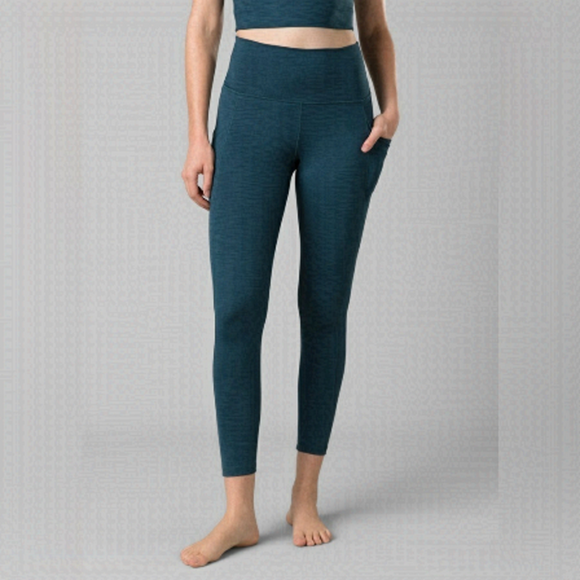 Prana Becksa 7/8 Legging Bluefin Ribbed High Rise Pockets 1X - Picture 1 of 10